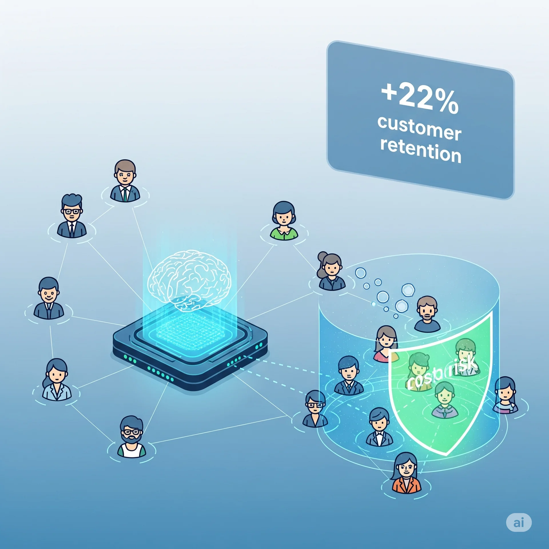 IA para retención de clientes en Empresa de Servicios